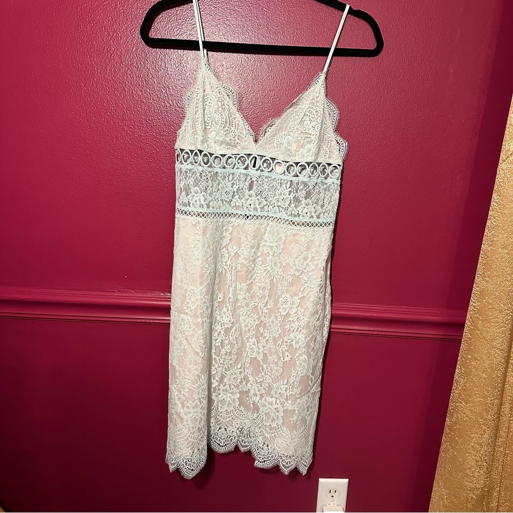 Victoria's Secret modal and lace cupped mini slip dress